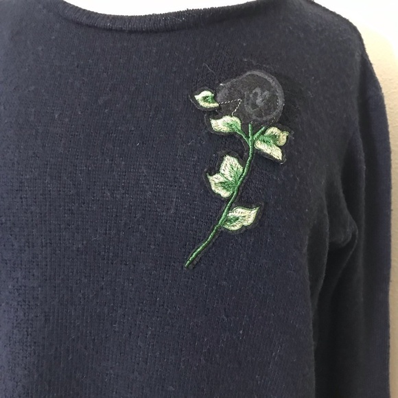 Zara knit top box Sz S Navy Blue - Picture 2 of 4